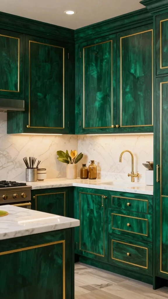 18 Top Dark Green Paint Colors for Kitchen Cabinets - 17. Emerald Forest 1