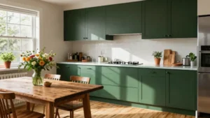 18 Top Dark Green Paint Colors for Kitchen Cabinets