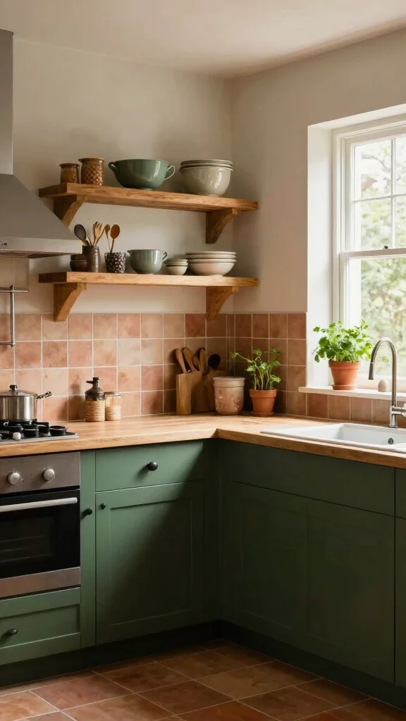 18 Top Dark Green Paint Colors for Kitchen Cabinets - 4. Pine Cone 1