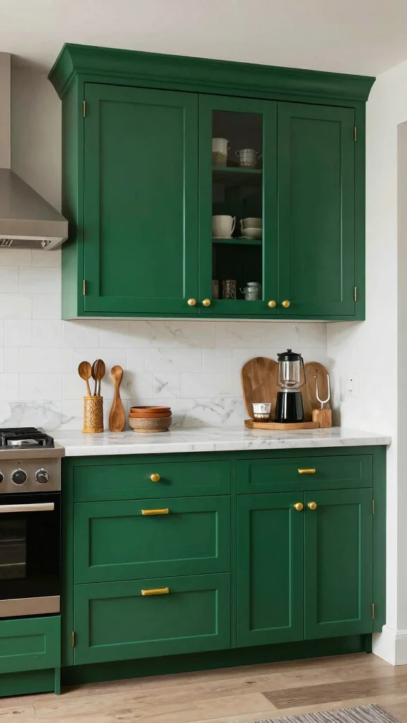 18 Top Dark Green Paint Colors for Kitchen Cabinets - 7. Hunter Green 1