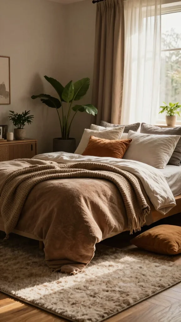 18 Ways to Arrange Furniture in Your Bedroom for Maximum Comfort - 6. Layering Textiles for Warmth 1