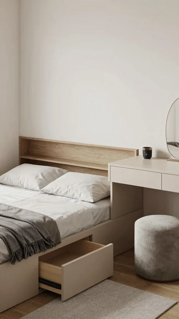 18 Ways to Place Furniture in Your Bedroom for Optimal Space - 11. Use Multi-Functional Pieces 1