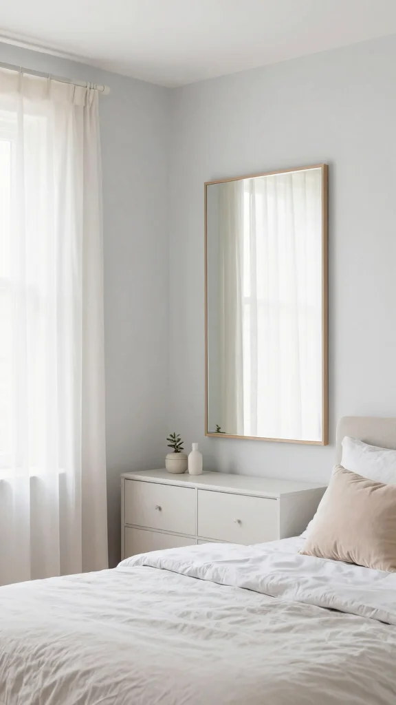 18 Ways to Place Furniture in Your Bedroom for Optimal Space - 9. Choose Light Colors and Mirrors 1