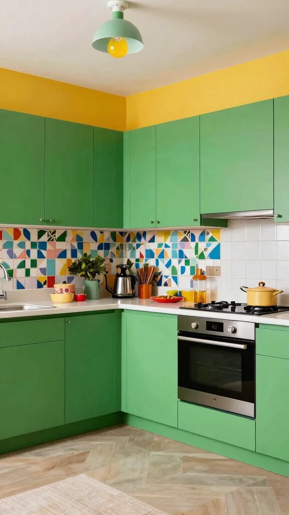 19 Best Green Colors for Kitchen Cabinets in 2025 - 16. Greenery 1