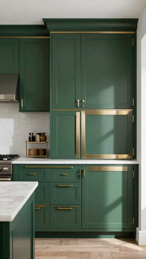 19 Best Green Colors for Kitchen Cabinets in 2025 - 17. Evergreen 1