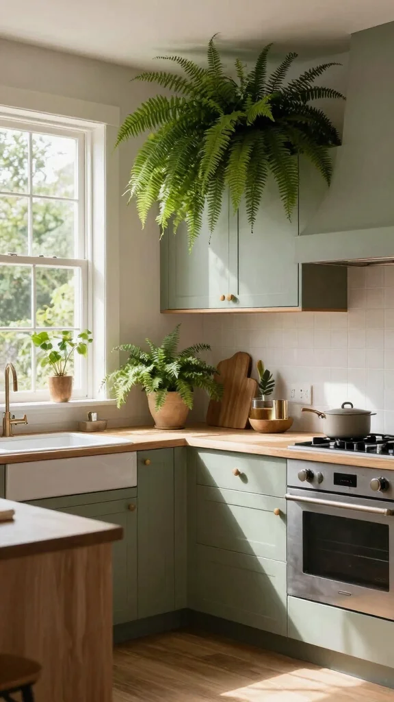19 Best Green Colors for Kitchen Cabinets in 2025 - 8. Forest Fern 1