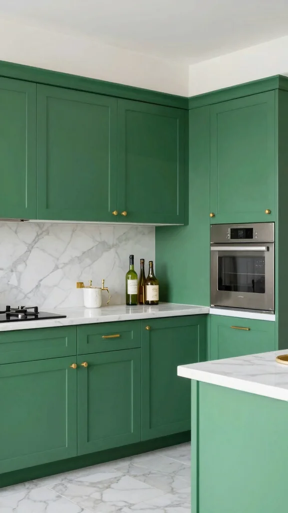 19 Best Green Colors for Kitchen Cabinets in 2025 - 9. Jade Green 1
