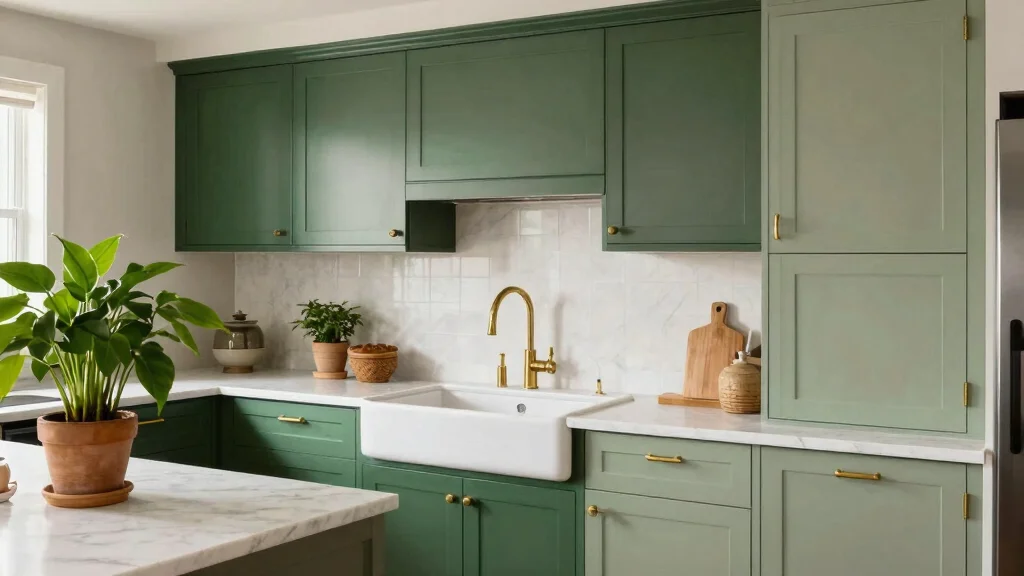 19 Best Green Colors for Kitchen Cabinets in 2025