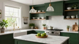 19 Dark Green and White Kitchen Ideas for a Luxurious Contrast