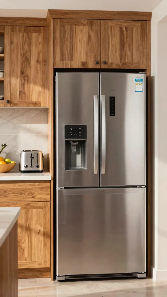 19 Green and Natural Wood Kitchen Ideas for Warm Tones - 10. Eco-Friendly Appliances 1