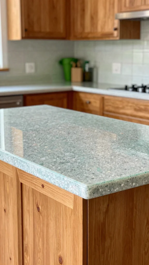 19 Green and Natural Wood Kitchen Ideas for Warm Tones - 4. Eco-Friendly Countertops 1