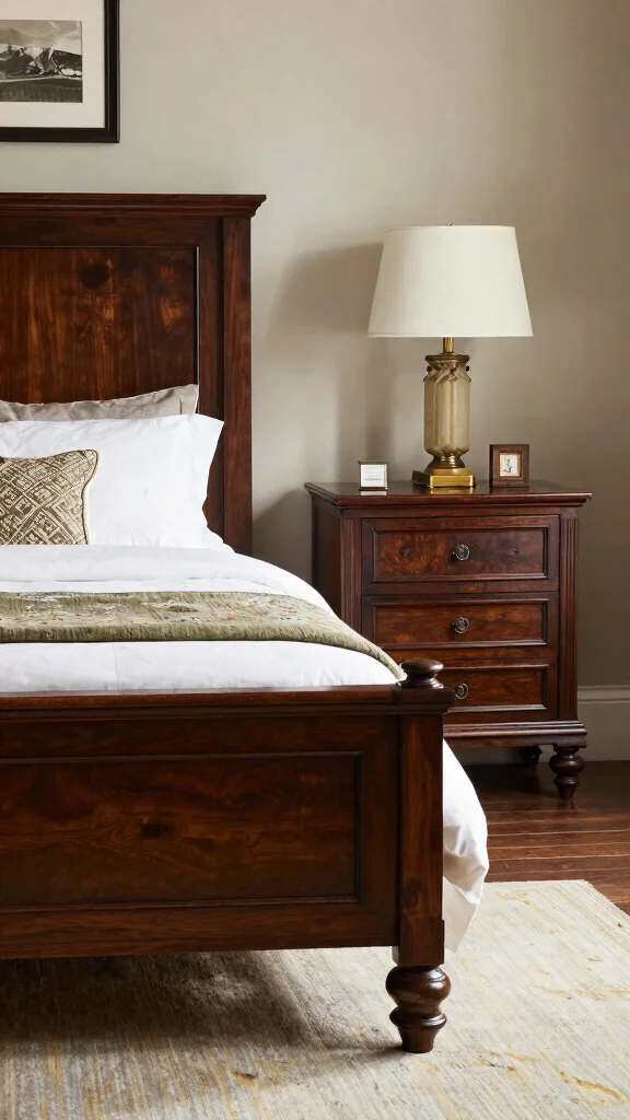 19 Master Bedroom Inspirations with Dark Wood Furniture Design - 19. Timeless Legacy: Dark Wood Through the Ages 1