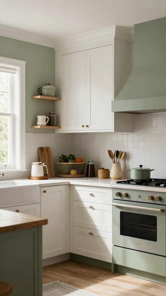 19 Sage Green Kitchens with White Cabinets That Always Look Good - 19. Ready for Your Dream Kitchen 1