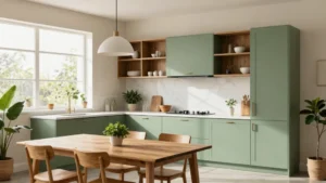 19 Sage Green and Wood Kitchen Cabinets for a Trendy Upgrade