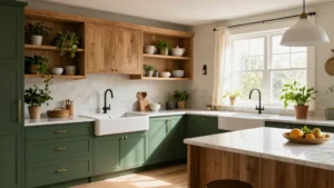 20 Green and Oak Kitchen Cabinet Ideas for Elegant Spaces