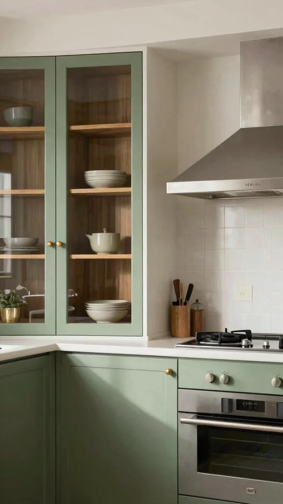 20 Green and White Kitchen Design Ideas That Never Go Out of Style - 17. Mixed Materials 1