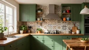 20 Kitchen Backsplash Ideas with Green Cabinets That Stand Out