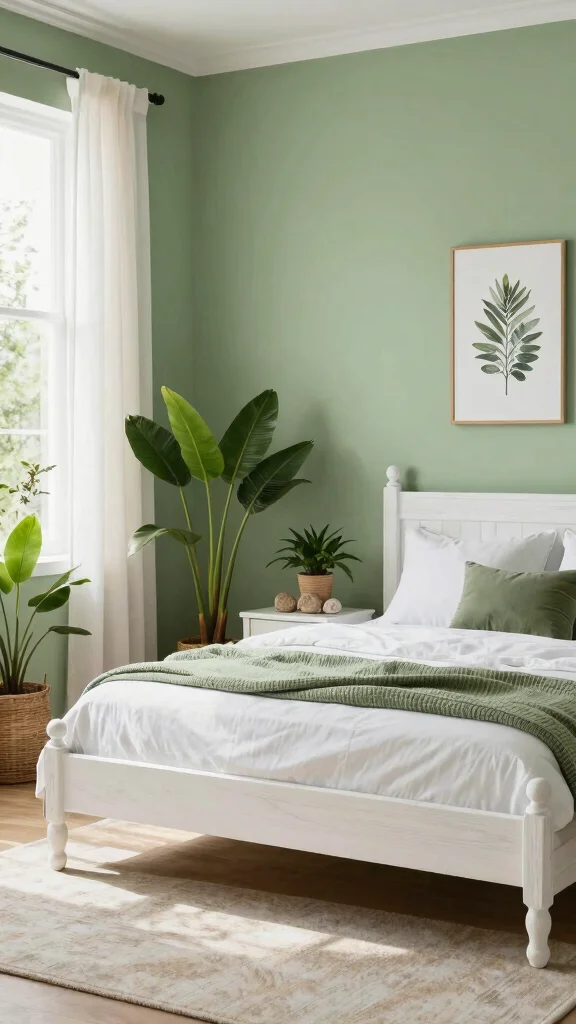 20 Master Bedroom Ideas with White Furniture Color Schemes - 14. Nature-Inspired Retreat 1