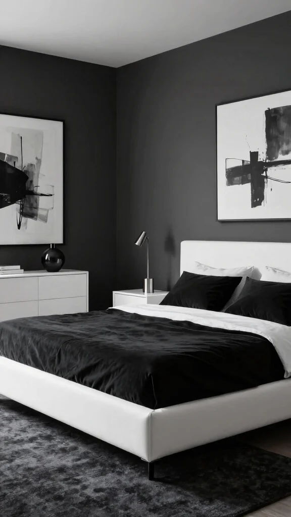 20 Master Bedroom Ideas with White Furniture Color Schemes - 4. Monochrome Elegance 1