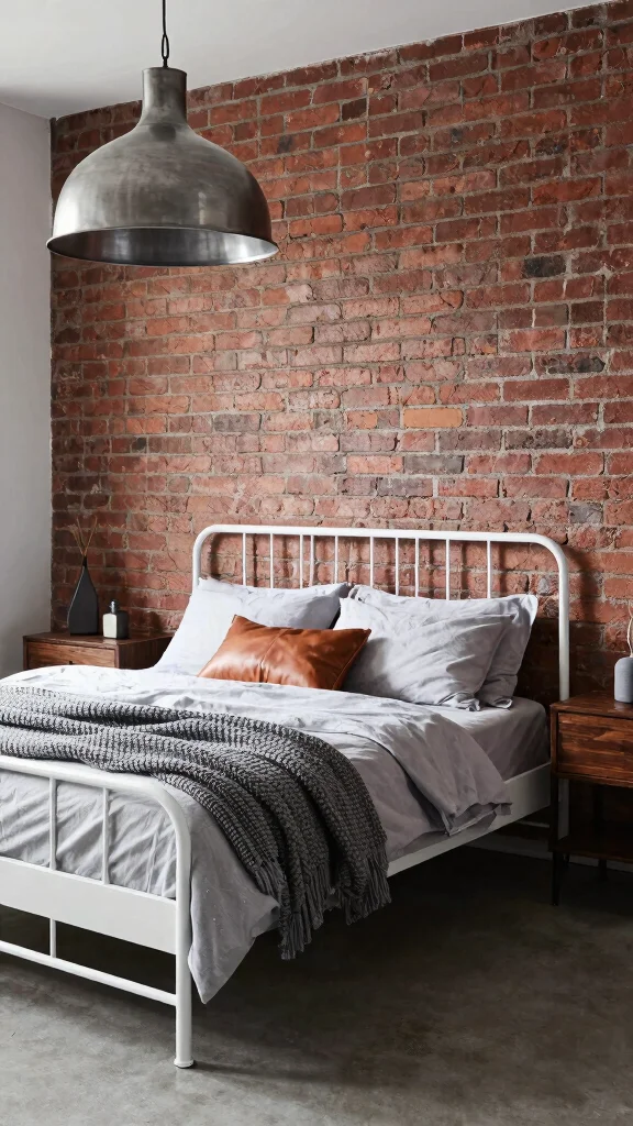 20 Master Bedroom Ideas with White Furniture Color Schemes - 7. Industrial Chic 1