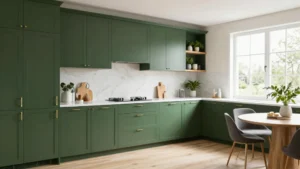 20 Modern Dark Green Kitchen Cabinet Design Ideas
