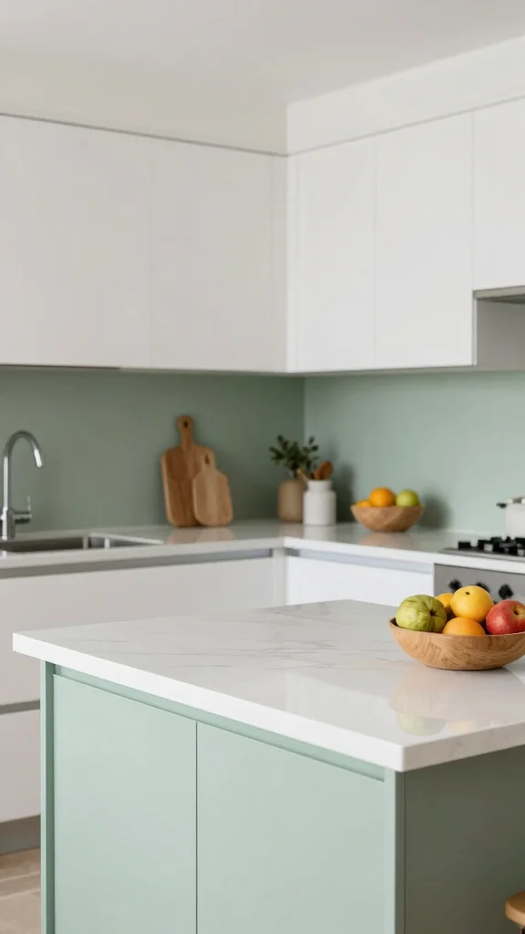 20 Stunning Sage Green and White Kitchen Ideas for a Fresh Look - 2. Luxurious White Countertops 1