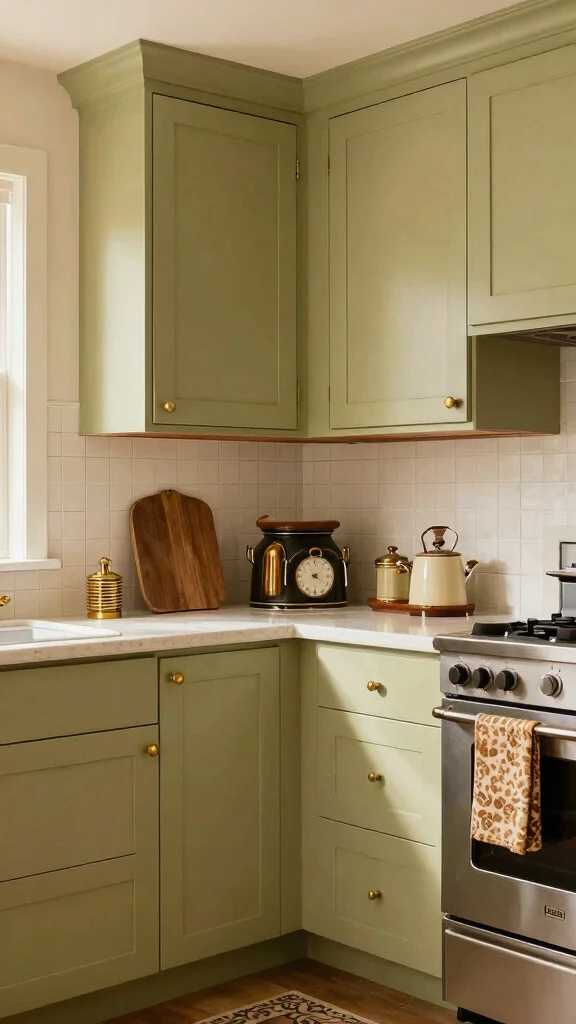 20 Trendy Green Paint Colors for Kitchen Walls & Cabinets - 10. Warm Avocado 1