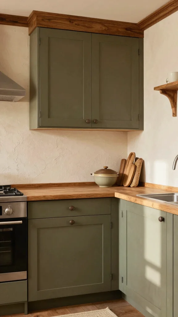 20 Trendy Green Paint Colors for Kitchen Walls & Cabinets - 16. Dusty Olive 1