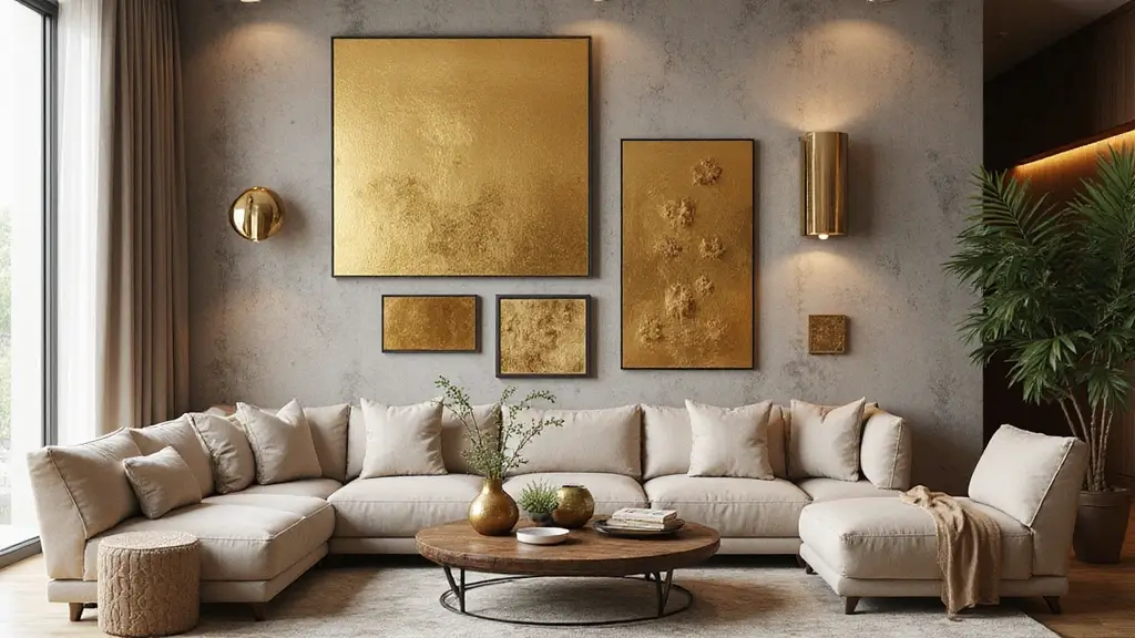 59+ Gold Wall Art Ideas for a Luxurious Touch - Life Stymlpe Styled