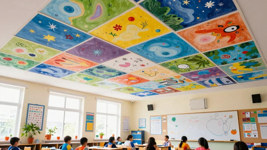 15 Ceiling Tile Painting Ideas School Projects That Pop