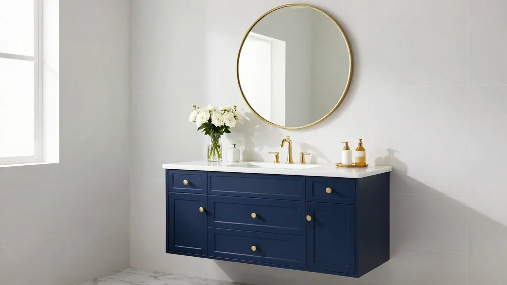 16 Navy Blue Bathroom Vanity Ideas That Feel Bold and Elegant