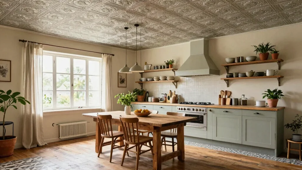 17 Tin Ceiling Ideas Rustic Styles for Vintage Charm