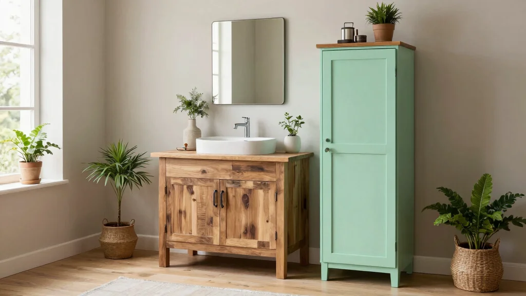 18 Bathroom Vanity with Tall Side Cabinet Ideas for Extra Storage