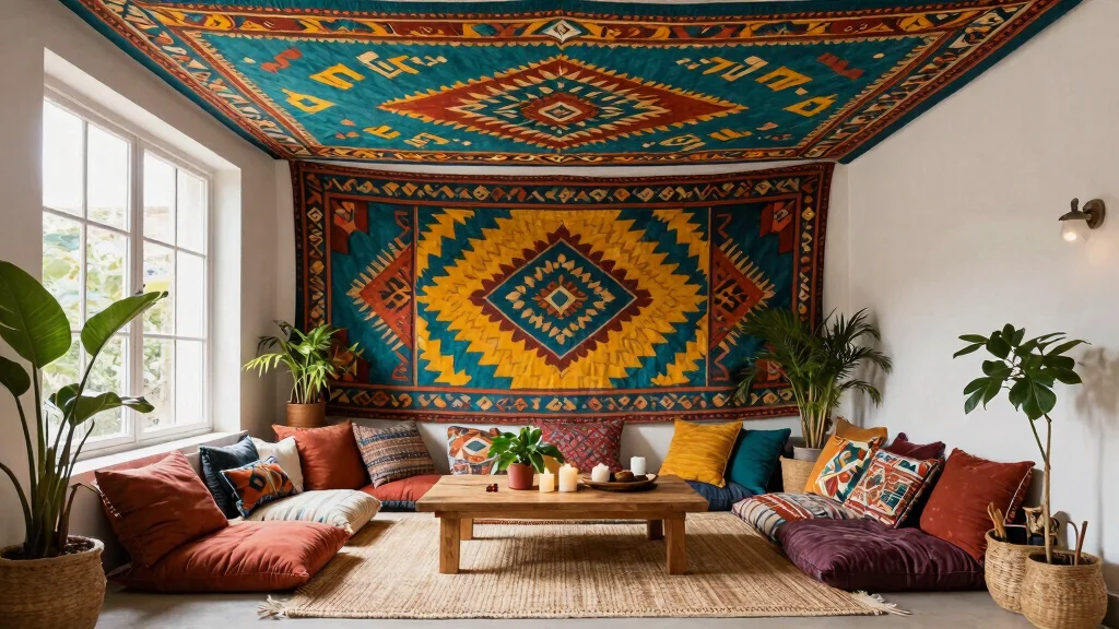 15 Ceiling Tapestry Ideas Bohemian and Artistic Vibes
